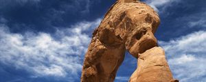 Preview wallpaper arch, canyon, rocks, clouds, sky