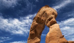 Preview wallpaper arch, canyon, rocks, clouds, sky