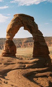 Preview wallpaper arch, canyon, sandy, rocks, sand