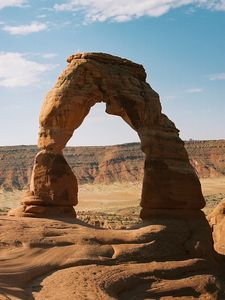 Preview wallpaper arch, canyon, sandy, rocks, sand