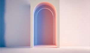 Preview wallpaper arch, door, gradient, light