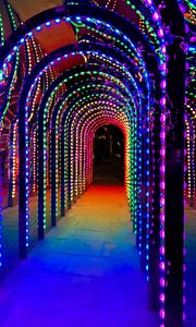 Preview wallpaper arch, lights, glow, colorful