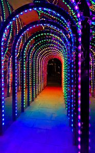 Preview wallpaper arch, lights, glow, colorful