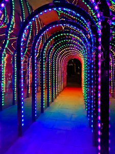 Preview wallpaper arch, lights, glow, colorful