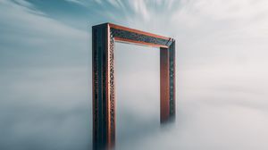 Preview wallpaper arch, portal, clouds, sky