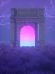 Preview wallpaper arch, portal, glow, architecture, stone