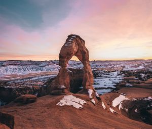 Preview wallpaper arch, rock formation, natural arch, delicate arch