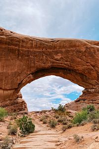 Preview wallpaper arch, rock, stone, sandy, sky