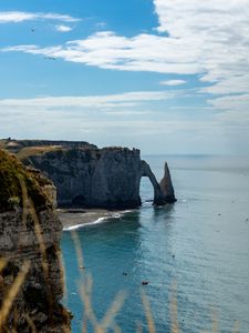 Preview wallpaper arch, rocks, coast, sea, water