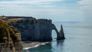 Preview wallpaper arch, rocks, coast, sea, water