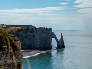 Preview wallpaper arch, rocks, coast, sea, water