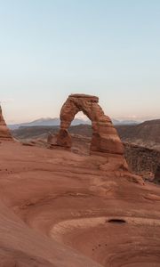 Preview wallpaper arch, rocks, sandy, canyon, mountains