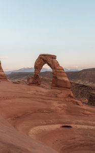 Preview wallpaper arch, rocks, sandy, canyon, mountains