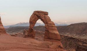 Preview wallpaper arch, rocks, sandy, canyon, mountains