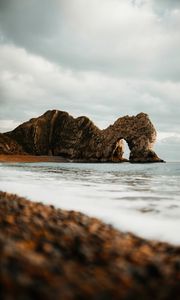 Preview wallpaper arch, rocks, shore, beach