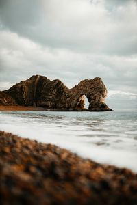 Preview wallpaper arch, rocks, shore, beach