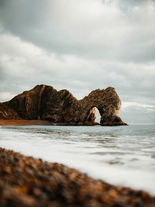 Preview wallpaper arch, rocks, shore, beach