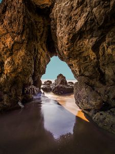 Preview wallpaper arch, rocks, stones, coast