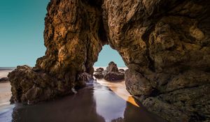 Preview wallpaper arch, rocks, stones, coast