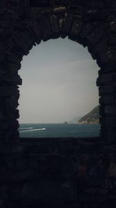 Preview wallpaper arch, sea, horizon, view