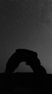 Preview wallpaper arch, silhouette, stars, night