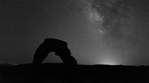 Preview wallpaper arch, silhouette, stars, night