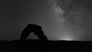 Preview wallpaper arch, silhouette, stars, night