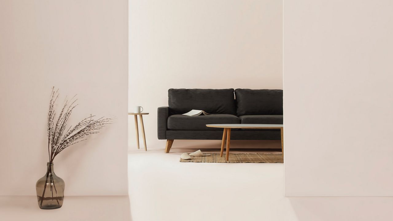 Wallpaper arch, sofa, furniture, interior, white