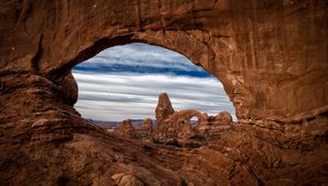 Preview wallpaper arch, stones, relief, nature