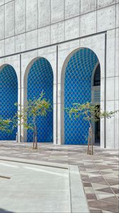 Preview wallpaper arches, architecture, trees