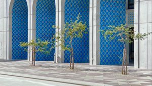Preview wallpaper arches, architecture, trees