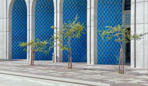 Preview wallpaper arches, architecture, trees