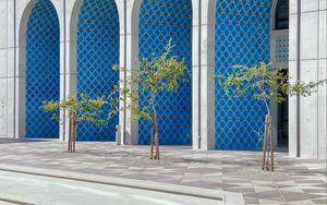 Preview wallpaper arches, architecture, trees