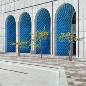 Preview wallpaper arches, architecture, trees