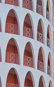 Preview wallpaper arches, balconies, building, white