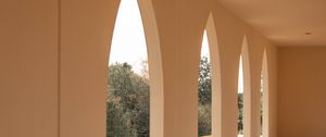 Preview wallpaper arches, building, architecture, rays, light