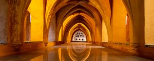 Preview wallpaper arches, building, light, architecture, reflection