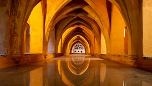 Preview wallpaper arches, building, light, architecture, reflection