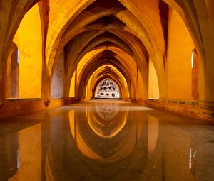 Preview wallpaper arches, building, light, architecture, reflection