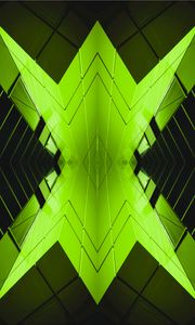 Preview wallpaper architecture, abstraction, symmetry, reflection, green