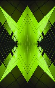 Preview wallpaper architecture, abstraction, symmetry, reflection, green