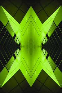 Preview wallpaper architecture, abstraction, symmetry, reflection, green