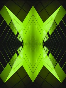 Preview wallpaper architecture, abstraction, symmetry, reflection, green