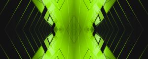 Preview wallpaper architecture, abstraction, symmetry, reflection, green