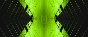 Preview wallpaper architecture, abstraction, symmetry, reflection, green