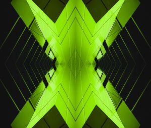 Preview wallpaper architecture, abstraction, symmetry, reflection, green