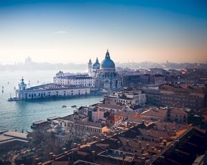 Preview wallpaper architecture, aerial view, river, canal, venice, italy