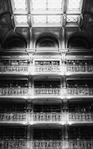 Preview wallpaper architecture, balconies, columns, bw
