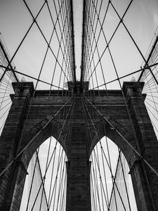 Preview wallpaper architecture, building, bottom view, bw