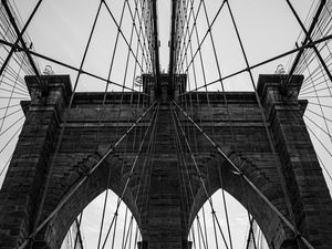 Preview wallpaper architecture, building, bottom view, bw
